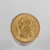 Bague en or jaune ornée d'une pièce de 10 francs Napoléon 1866, lokans