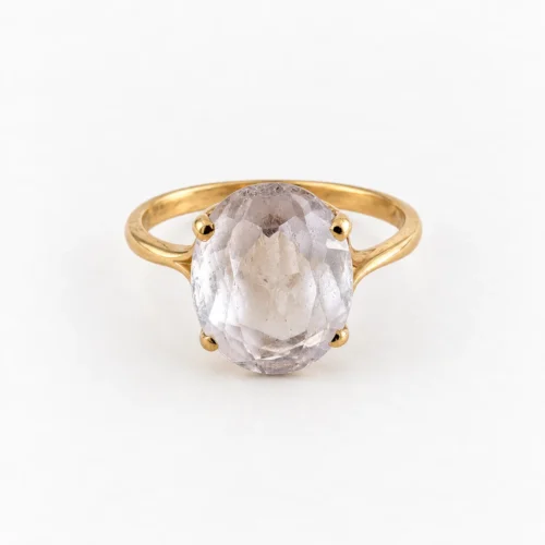 Bague en or 18 carats avec quartz Lokans