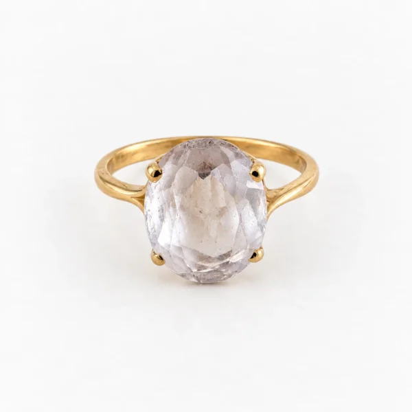 Bague en or 18 carats avec quartz Lokans
