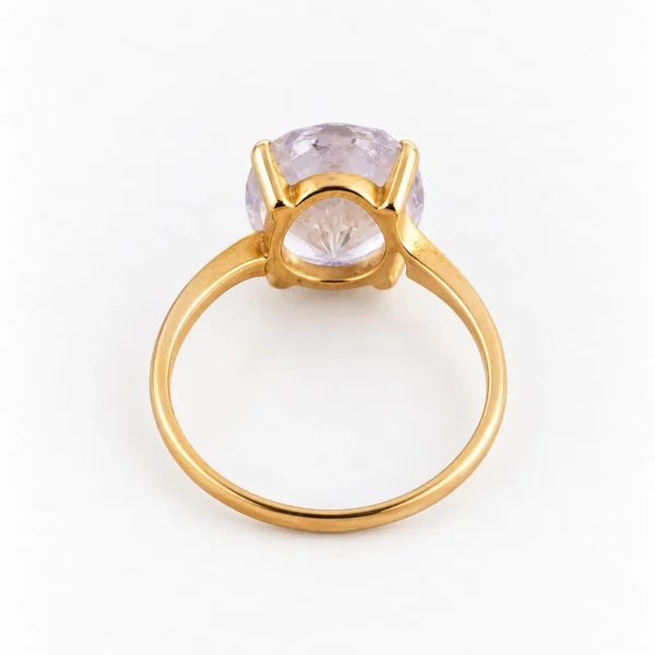 Bague en or 750 millièmes avec quartz Lokans